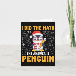 Carte J'Ai Fait Le Mathe La Réponse Est Le Mat De Noël D