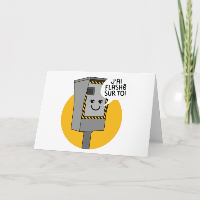Carte J'ai flashé sur toi (Devant)