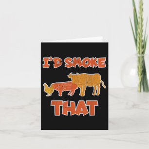 Carte J'Ai Fumé Que Bbq Viande Fumeur Barbecue Grill