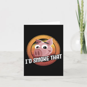 Carte J'Ai Fumé Que Porc Porc Bbq Viande Fumeur Barbecue