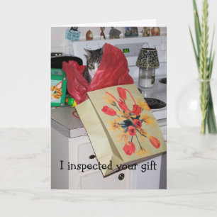 Carte J'Ai Inspecté Votre Cadeau