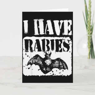 Carte J'ai la rage drôle chauve-souris mème vintage Tee