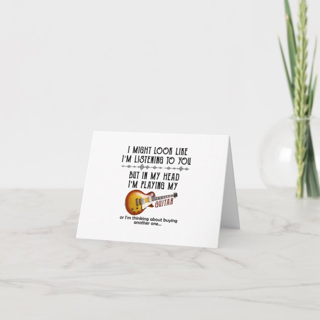 Carte J'Ai L'Air De Vous Écouter Jouer À La Guitare (Devant)