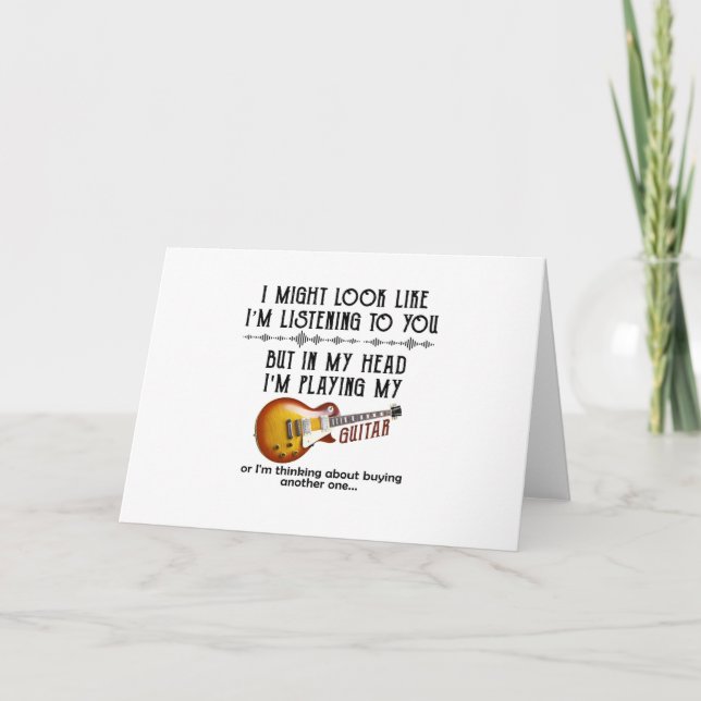 Carte J'Ai L'Air De Vous Écouter Jouer À La Guitare (Devant)