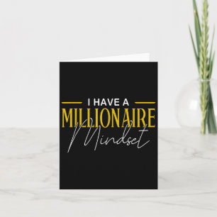 Carte J'Ai L'Esprit D'Un Millionaire Motivationnel