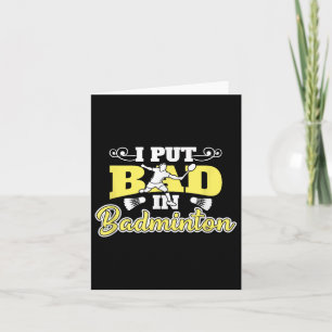 Carte J'Ai Mal À Badminton