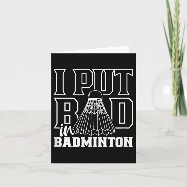 Carte J'Ai Mal Dans Badminton Sport Shutter Player Team (Devant)