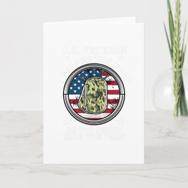 Carte J'ai Marché La Marche Vétéran Militaire Retraite (Devant)