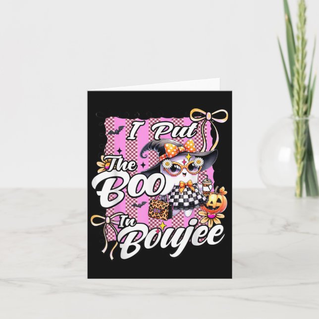 Carte J'Ai Mis Le Boo À Boujee Cute Ghost Leopard Hallow (Devant)