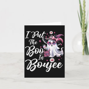 Carte J'ai mis le Boo dans Boujee Ghost drôle Nk Léopard