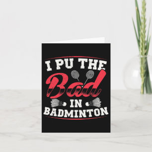 Carte J'Ai Mis Le Mauvais Dans Badminton Funny Vintage R
