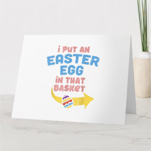 Carte J'Ai Mis L'Oeuf De Pâques Dans Le Panier Annonce D