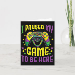 Carte J'ai mis mon jeu en pause pour être ici Vidéo de M