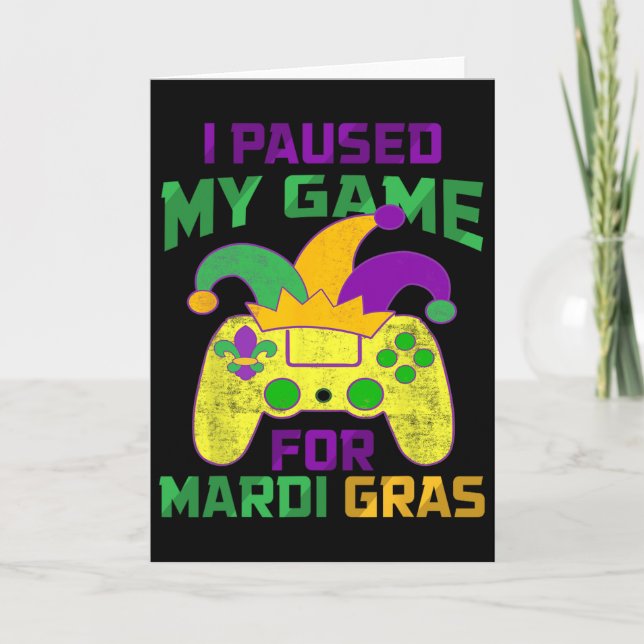 Carte J'ai mis mon jeu en pause pour la vidéo du contrôl (Devant)