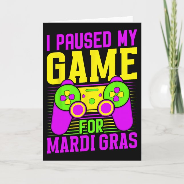Carte J'ai mis mon jeu en pause pour le carnaval de Mard (Devant)
