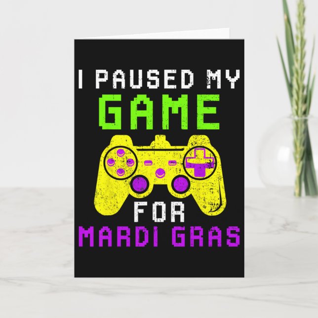 Carte J'ai mis mon jeu en pause pour le contrôle de jeu  (Devant)