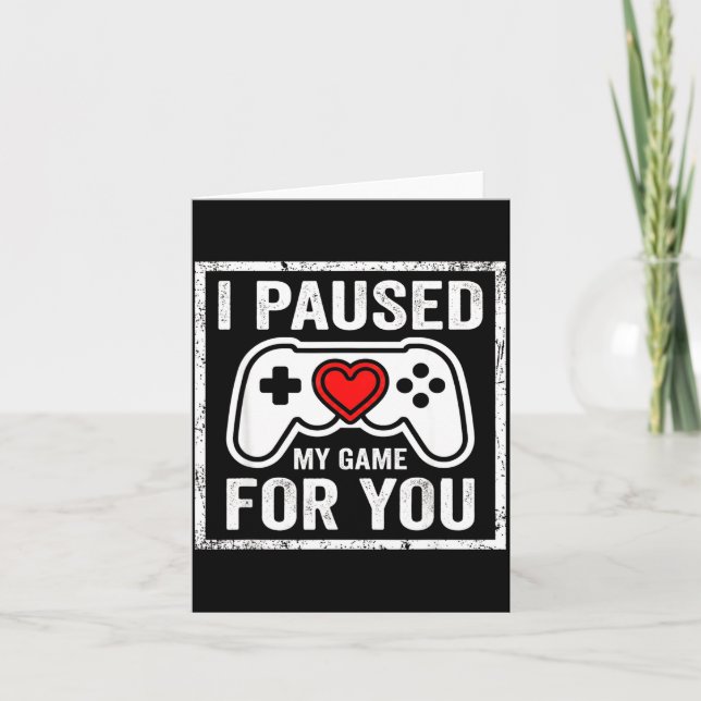 Carte J'ai mis mon jeu en pause pour vous Drôle de Saint (Devant)