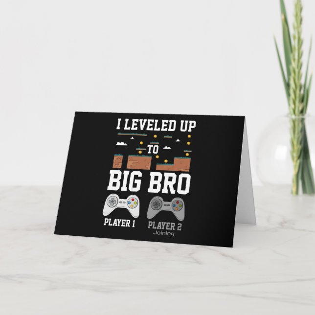 Carte J'ai nivelé à Big Bro !, Gamer nouveau frère (Devant)