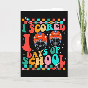 Carte J'ai obtenu 100 jours d'école de hockey Enfants Ét