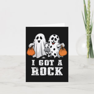 Carte J'Ai Obtenu Rock Ghost Halloween Éffrayant Trick T