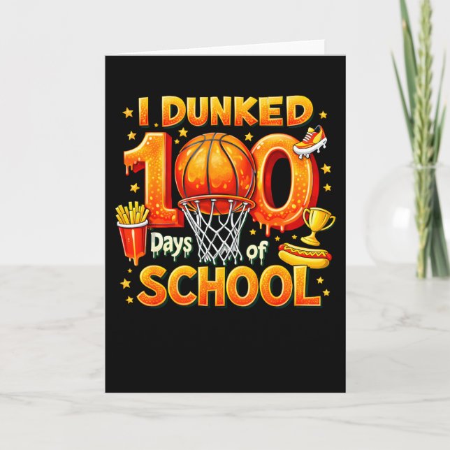 Carte J'AI PLONGÉ 100 Jours d'ÉCOLE (Devant)