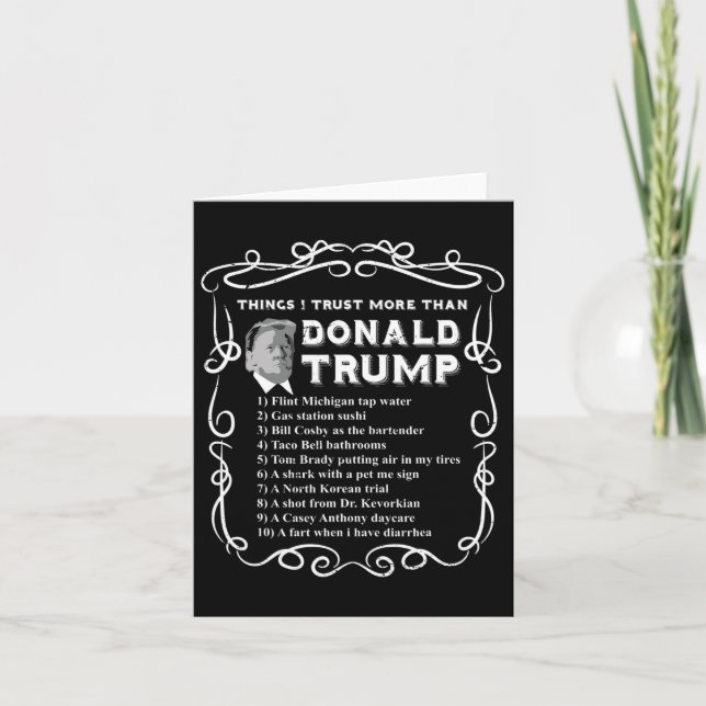 Carte J'ai plus confiance que Donald Trump Anti Potus Vo (Devant)