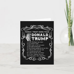 Carte J'ai plus confiance que Donald Trump Anti Potus Vo