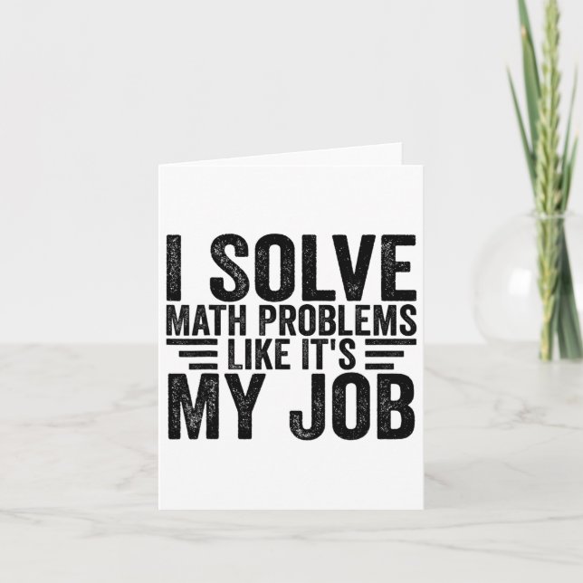 Carte J'ai résolu des problèmes mathématiques comme c'es (Devant)