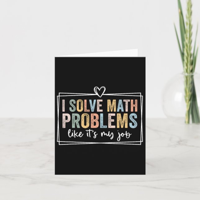Carte J'ai résolu des problèmes mathématiques comme c'es (Devant)