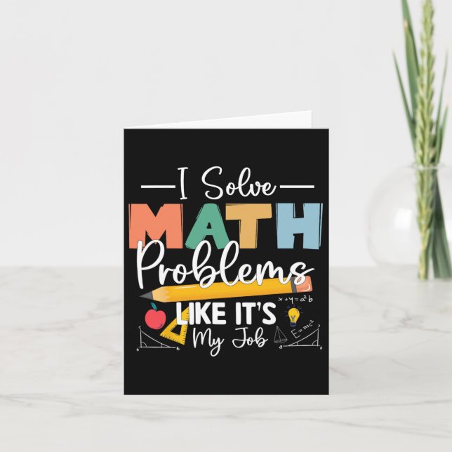 Carte J'Ai Résolu Les Problèmes Mathématiques Comme C'Es (Devant)