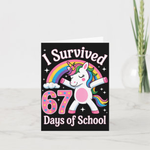 Carte J'ai Survécu 67 Jours D'école Drôle 67 Enseignants