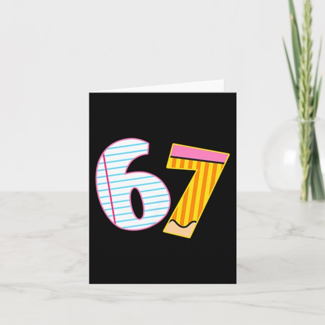 Carte J'ai survécu 67 jours d'école drôle mème enseignan (Devant)