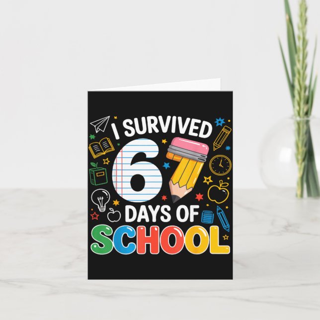 Carte J'ai Survécu 67 Jours D'école Drôle Mème Professeu (Devant)