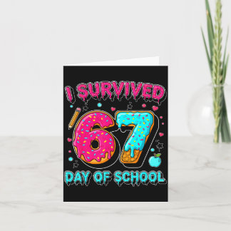 Carte J'ai survécu 67 jours d'école Mème drôle Professeu