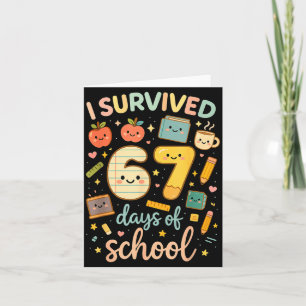 Carte J'ai survécu 67 jours d'école _ Prof drôle &