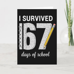 Carte J'ai survécu 67 jours d'élèves enseignants 67 