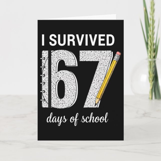 Carte J'ai survécu 67 jours d'élèves enseignants 67  (Devant)