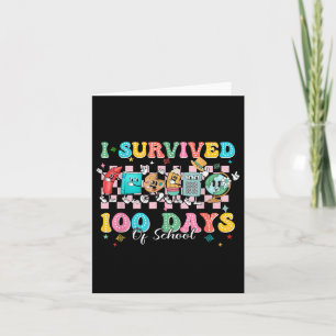 Carte J'Ai Survécu À 100 Jours D'École Joyeux 100E Jour
