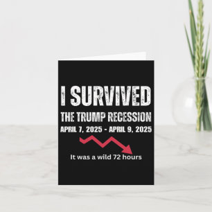 Carte J'Ai Survécu À La Récession De Trump, Je Vous L'Ai