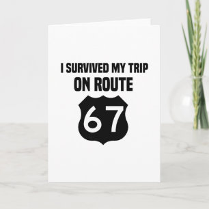 Carte J'ai survécu à mon voyage sur la route 67 