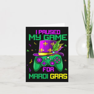 Carte J'Ai Suspendu Mon Jeu Pour Mardi Gras Jeu Vidéo Ma