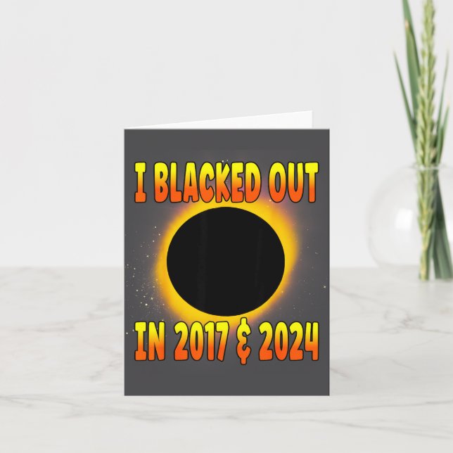Carte J'ai T-Shirt Blacked Out 2017 Éclipse Totale (Devant)