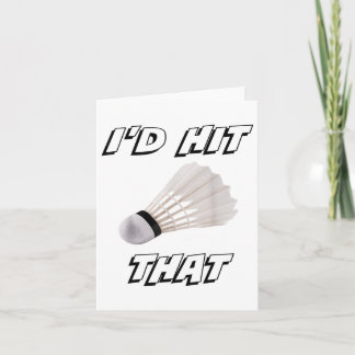 Carte J'Ai Touché Ce Badminton Drôle