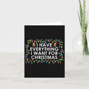 Carte J'Ai Tout Ce Que Je Veux Pour Noël Coupl