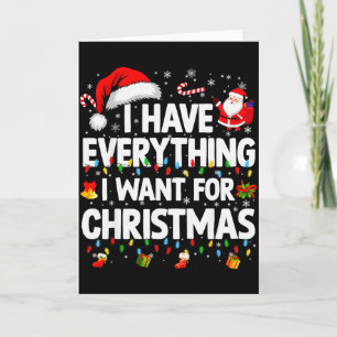 Carte J'ai tout ce que je veux pour Noël Couple Xmas