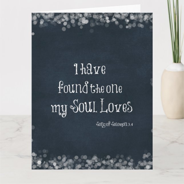 Carte J'ai trouvé celui que mon âme aime la Bible Verse (Devant)