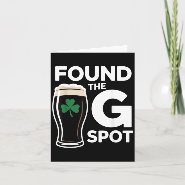 Carte J'ai trouvé le point G drôle de la Saint-Patrick (Devant)