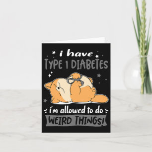 Carte J'Ai Un Diabète De Type 1 Je Suis Autorisé À Faire