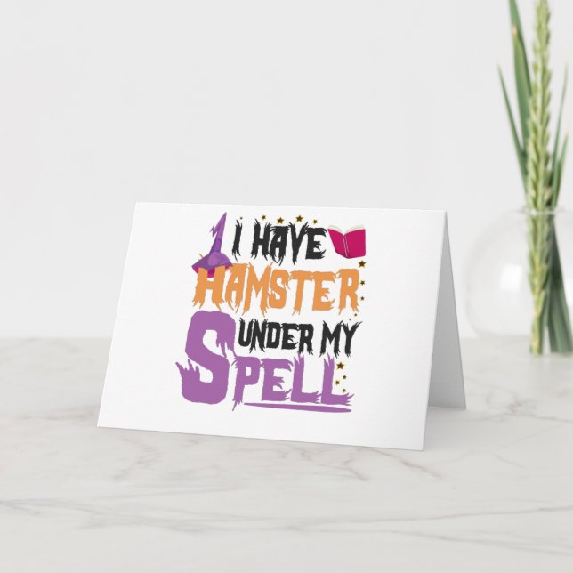 Carte J'ai un hamster sous mon sort drôle cadeau d'Hallo (Devant)