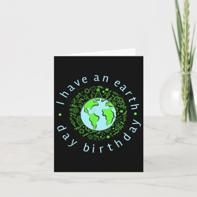 Carte J'Ai Un Jour des terres Anniversaire (Devant)